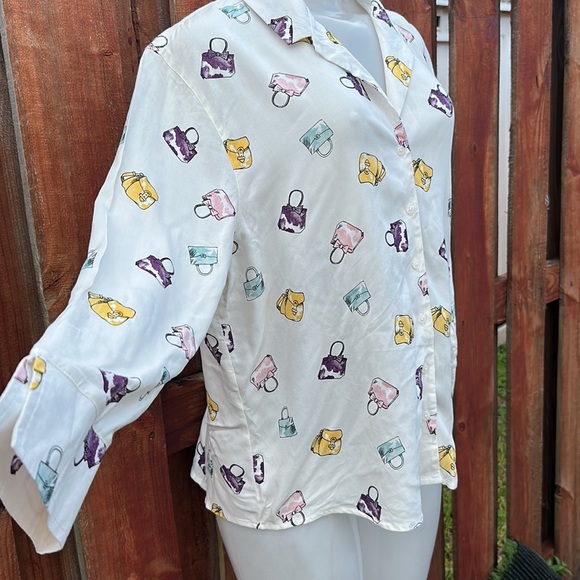 Comp Black Playful Print Button-Down Shirt Size L - Picture 3 of 14